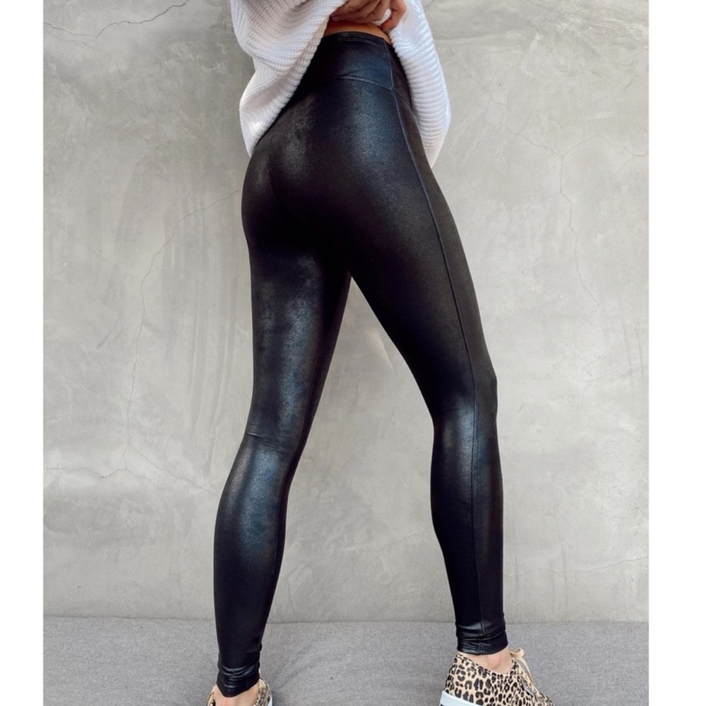 SPANX Shiny Black Leggings